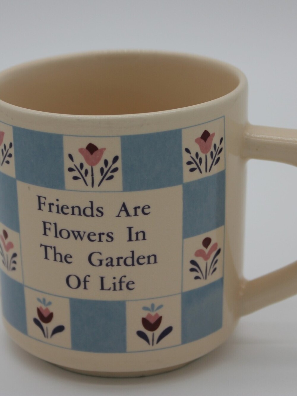 Vintage Mug 1989 "Friends Are Flowers In The Garden Of Life"